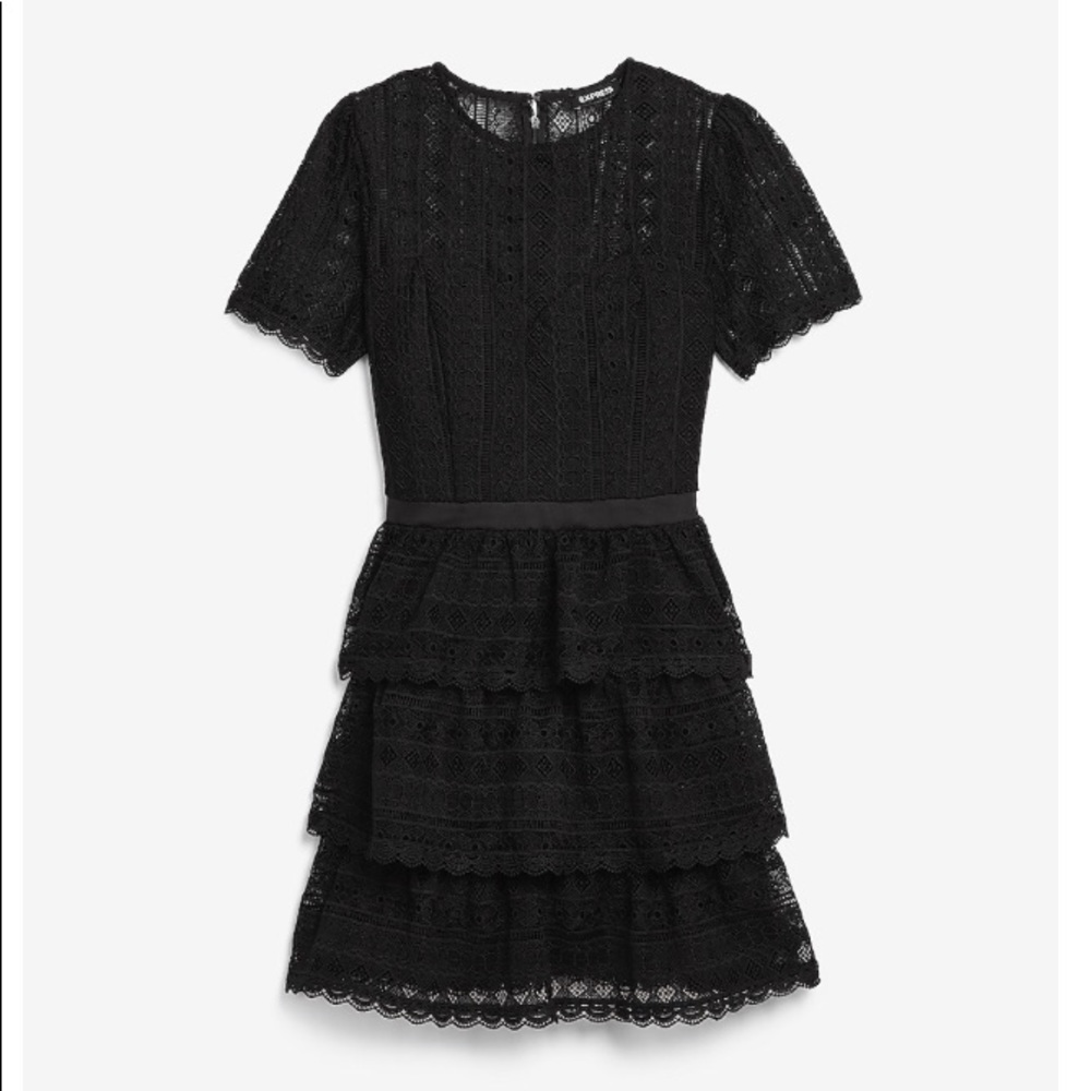 Express black lace dress